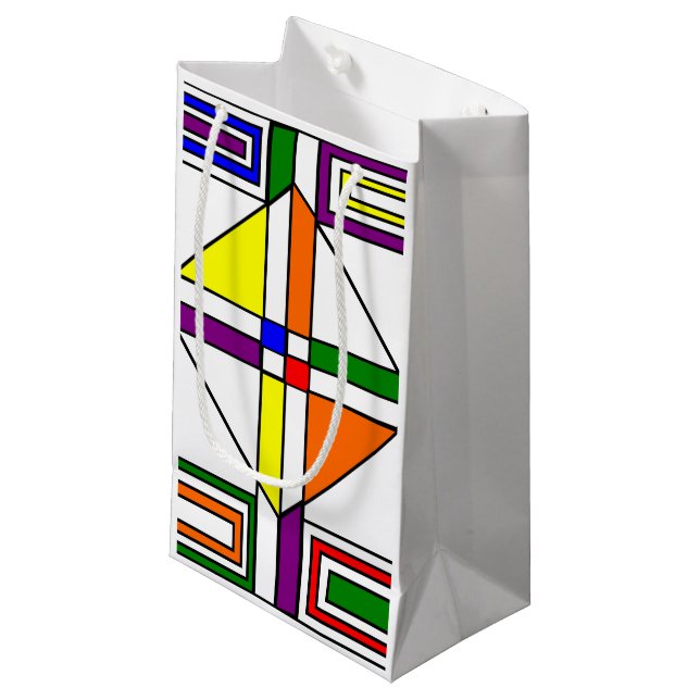 Bauhaus Stains Glass Kleine Geschenktüte (Vorderseite Schrägansicht)