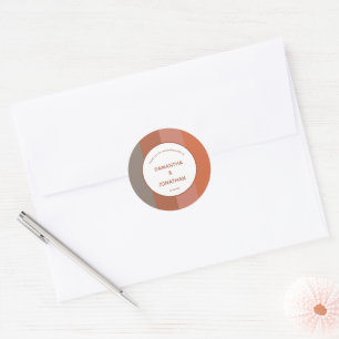 Bauhaus Striped Custom Wedding Vielen Dank Runder Aufkleber