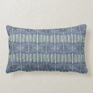 Bauhaus Style Geometric Sage and Blue Lendenkissen