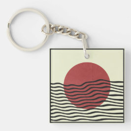 Bauhaus Style Sunset Schlüsselanhänger