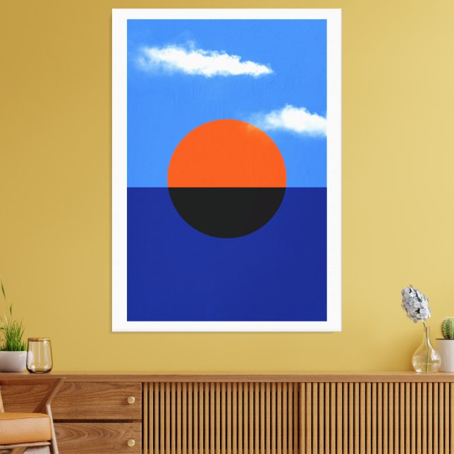 Bauhaus Summer Horizon Leinwanddruck (Insitu (Wohnzimmer))