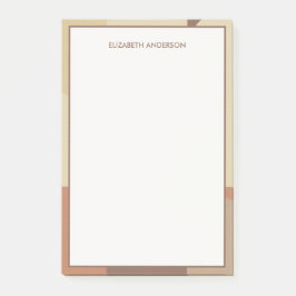 Bauhaus Terracotta Beige Abstract Personalized Post-it Klebezettel