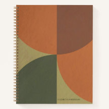 Bauhaus Terracotta Green Abstract Personalized