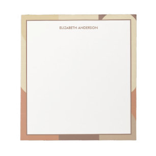 Bauhaus Terrakotta Beige Abstrakte Personalisierte Notizblock
