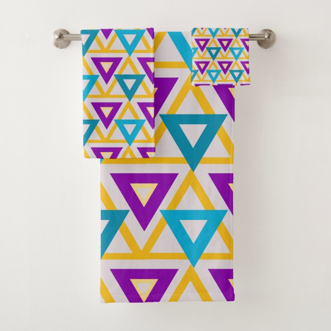 Bauhaus Triangle Mesh Badhandtuch Set (Insitu)