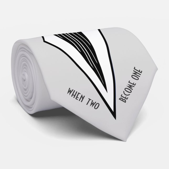 Bauhaus Tuxedo Wedding Personalisiert Krawatte (Gerollt)