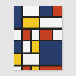 Bauhausmuster abstrakte geometrische Kunstmalerei Magnetkarte