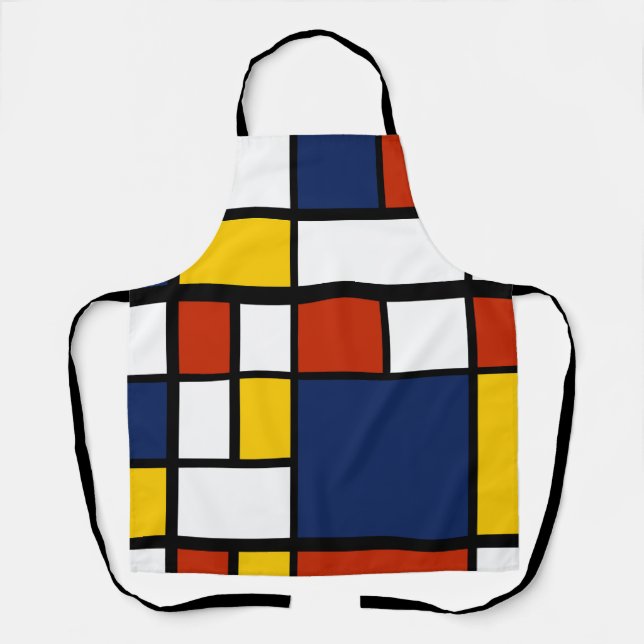 Bauhausmuster abstrakte geometrische Kunstmalerei  Schürze (Vorderseite)