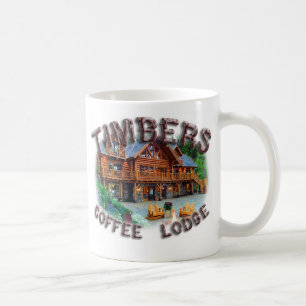 Bauholz-Kaffee-Häuschen Kaffeetasse