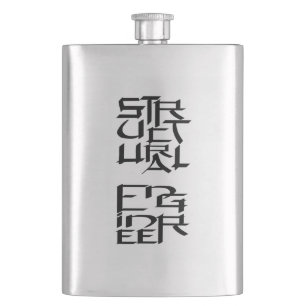 Bauingenieur Charakter Flachmann