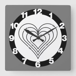 Bauingenieur Herz Quadratische Wanduhr