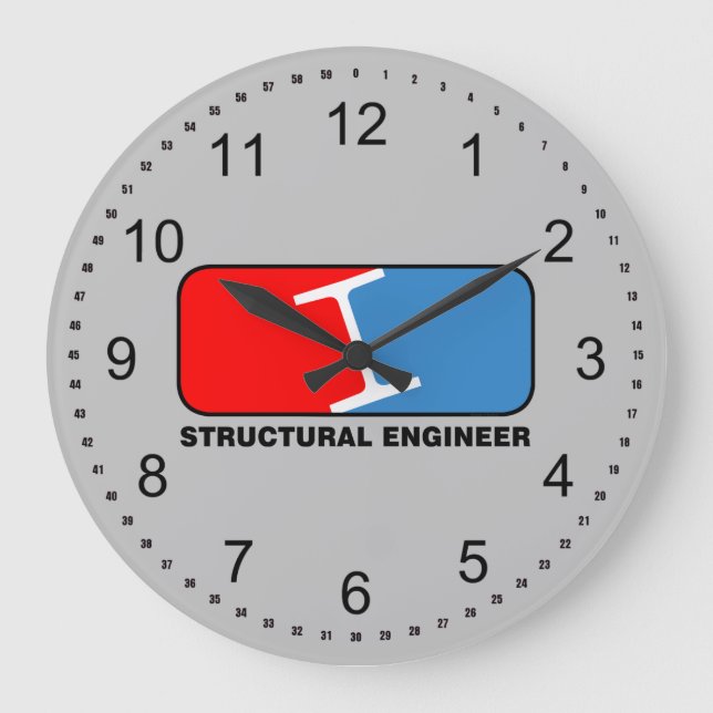 Bauingenieur-Liga Große Wanduhr (Vorderseite)