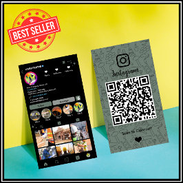 Bauinstagramm-Skalierung Grüner QR-Code Visitenkarte