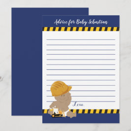 Baujunge Babyduschratenkarte Einladung