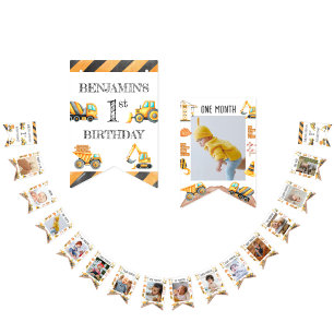 Baukasten Kids Boy 1. Geburtstag Wimpelkette