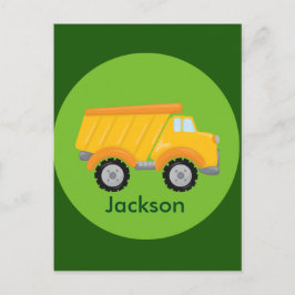 Baukastenwagen Gelbe Kinder Postkarte