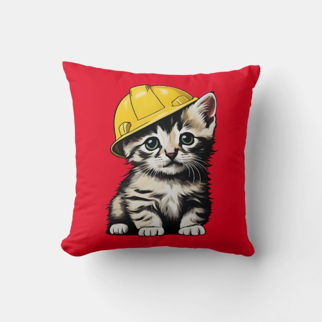 Baukatze Kissen (Vorderseite)