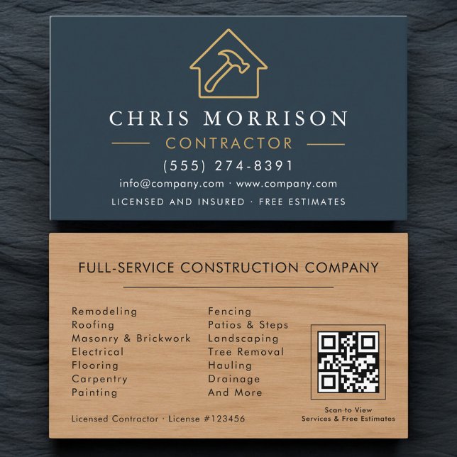 Baukonstruktion QR-Code Holzkorn  Visitenkarte (Von Creator hochgeladen)