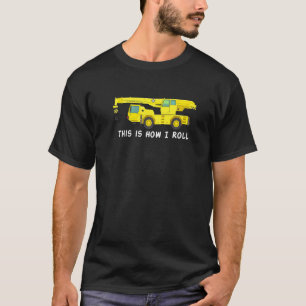 Baukran Große Lastwagen Bagger für Jungen & Mädche T-Shirt
