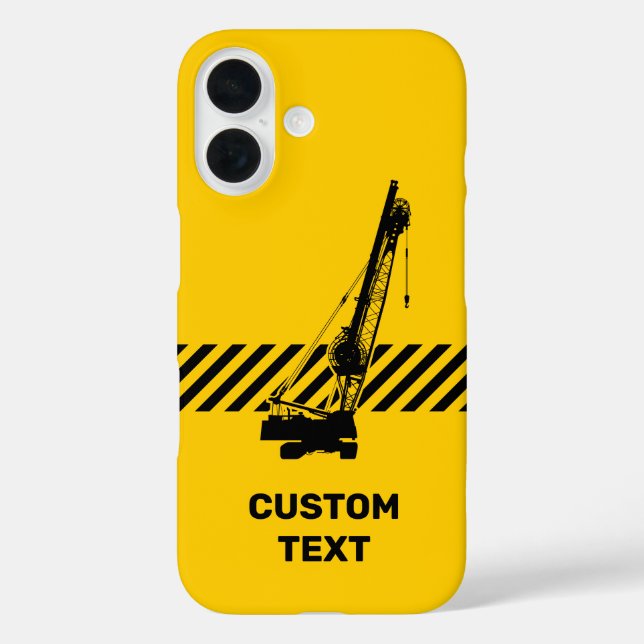 Baukran iPhone 16 Hülle (Rückseite)