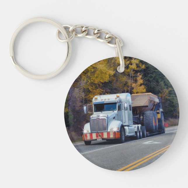 Baukunst für Lkw-Fahrer Schlüsselanhänger (Vorderseite)