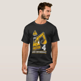 Baulastwagen 4. 4 Bagger Erbauer T-Shirt