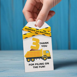 Baulastwagen-Dankeschön-Tag Geschenkanhänger