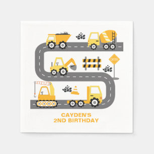 Baulastwagen-Geburtstag Serviette
