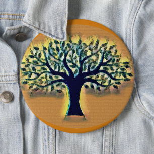 Baum Abstrakte Natur Kunst Button
