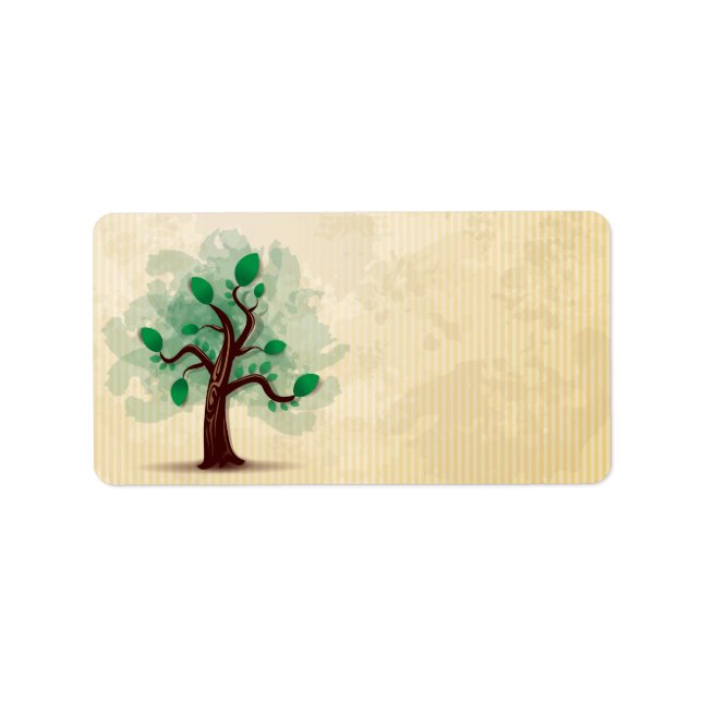Baum Adressaufkleber (Vorne)