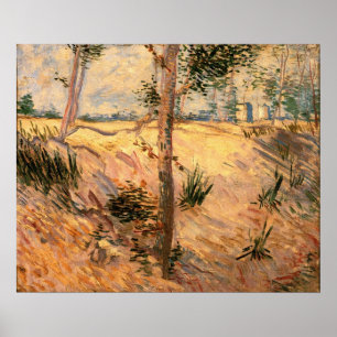 Baum auf einem Feld an einem sonnigen Tag von Vinc Poster