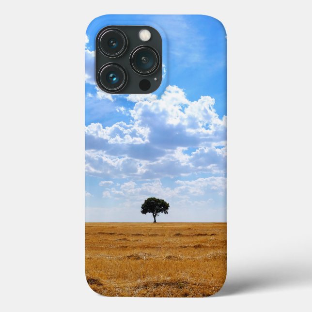 Baum auf einem geernteten Weizenfeld Case-Mate iPhone Hülle (Rückseite)