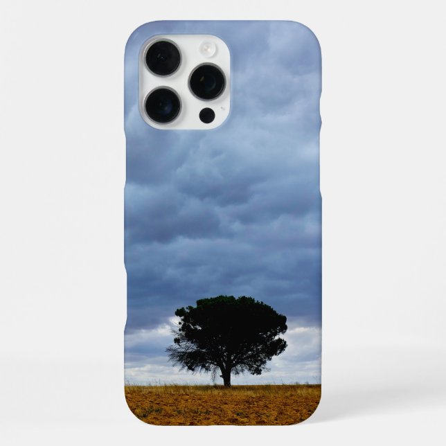Baum auf einem leeren Feld iPhone 16 Pro Max Hülle (Rückseite)