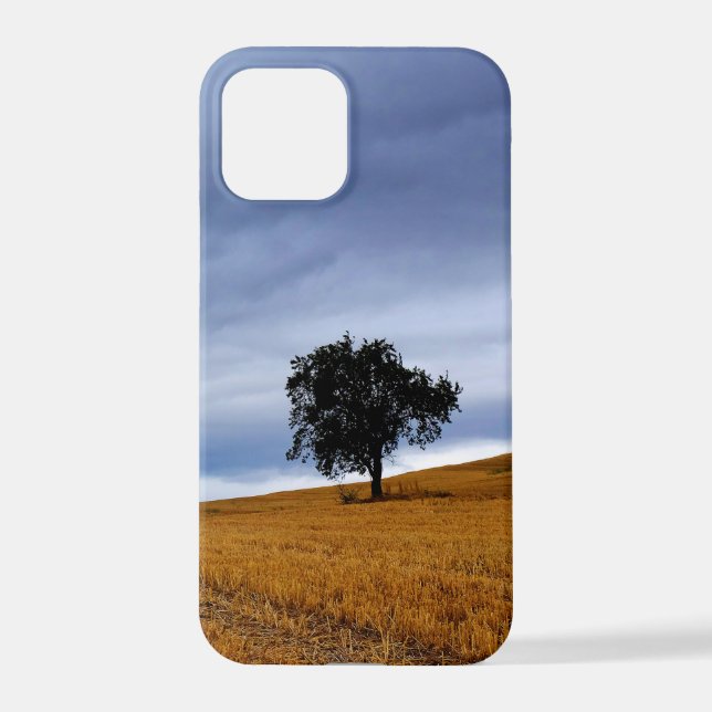 Baum auf einem Weizenfeld iPhone 12 Pro Hülle (Rückseite)