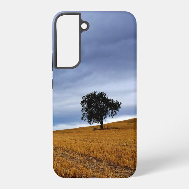 Baum auf einem Weizenfeld Samsung Galaxy Hülle (Rückseite)