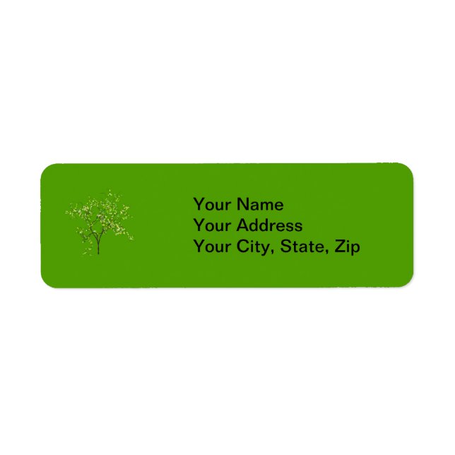 Baum auf grünem Hintergrund (Vorne)