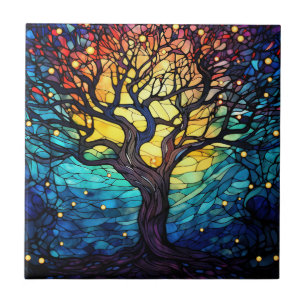 Baum aus festem Glas - Keramik Fliese