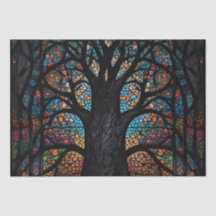 Baum aus lebenserhaltendem Glas Mosaik Kunst