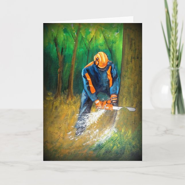 Baum-Chirurg-BaumzüchterWeihnachtsgeschenk Feiertagskarte (Vorderseite)