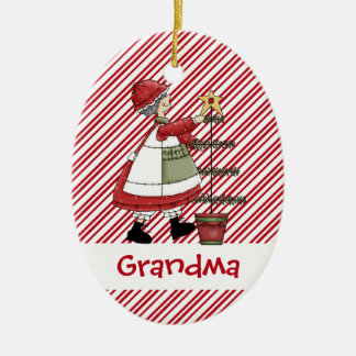 Baum Christmastime Frau-Weihnachtsmann Keramik Ornament