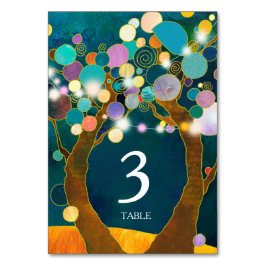 Baum der Aquamarinen Hochzeit Tischnummer