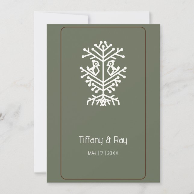 Baum der Hochzeit Einladung (Vorderseite)