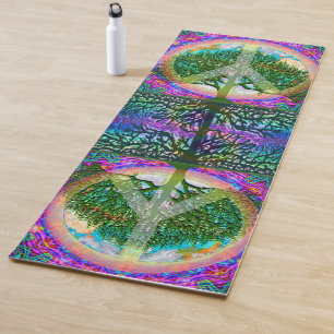 Baum der Leben-Friedenssymbol Namaste Yoga-Matte Yogamatte