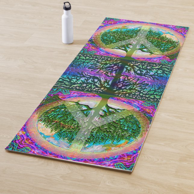 Baum der Leben-Friedenssymbol Namaste Yoga-Matte Yogamatte (Beispiel)