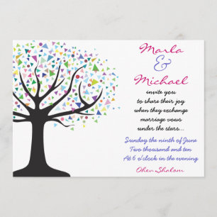 Baum der Leben-Hochzeits-Einladung laden Verlobung Einladung