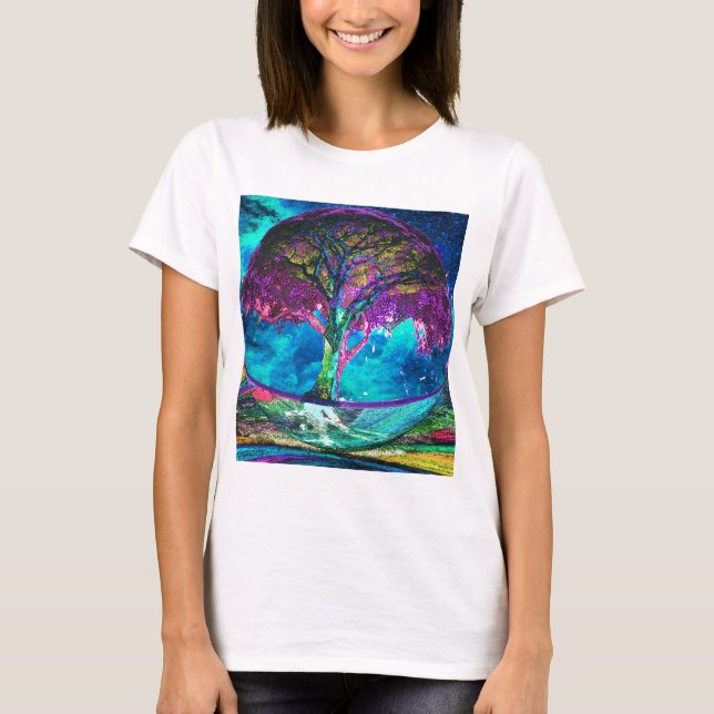 Baum der Leben-Meditation T-Shirt (Vorderseite)