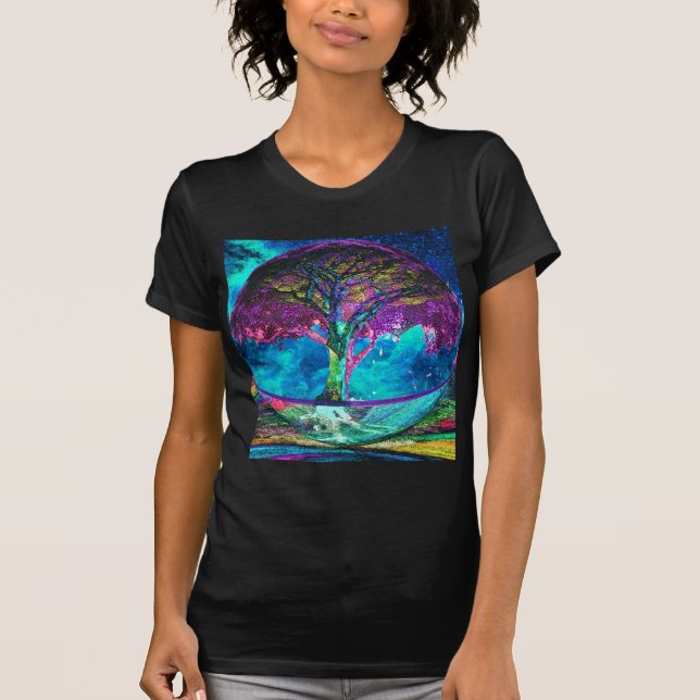 Baum der Leben-Meditation T-Shirt (Vorderseite)