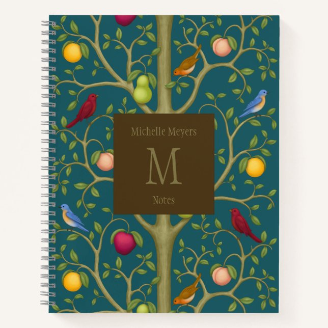 Baum der lebenden Schätze monogrammiertes Notizbuc Notizbuch (Vorderseite)