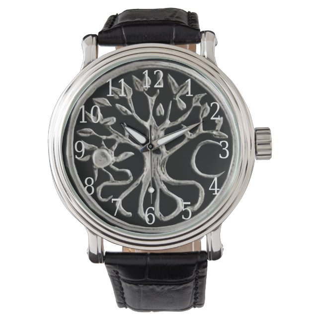 Baum der Lebensbeobachtung Armbanduhr (Vorderseite)