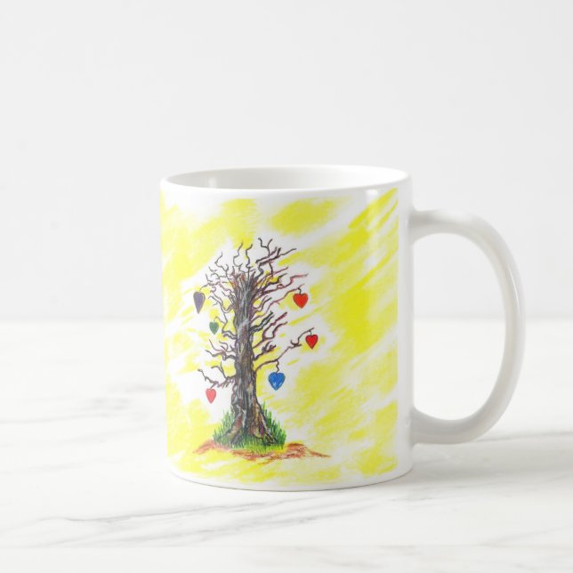 Baum der Liebe-Gelb-Tasse Kaffeetasse (Rechts)